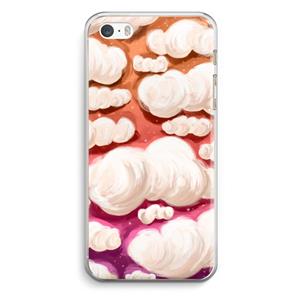 CaseCompany Katoen Wolken: iPhone 5 / 5S / SE Transparant Hoesje