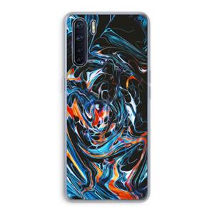 CaseCompany Black Unicorn: Oppo A91 Transparant Hoesje