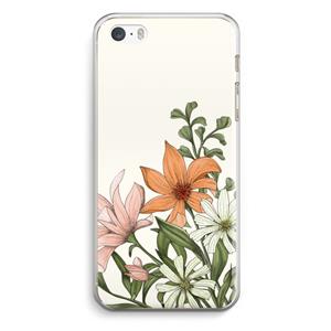 CaseCompany Floral bouquet: iPhone 5 / 5S / SE Transparant Hoesje