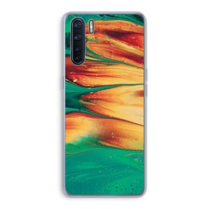 CaseCompany Green Inferno: Oppo A91 Transparant Hoesje