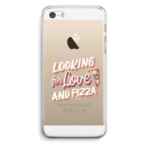 CaseCompany Pizza is the answer: iPhone 5 / 5S / SE Transparant Hoesje