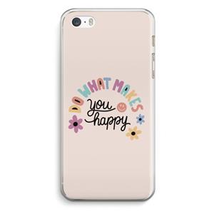 CaseCompany Happy days: iPhone 5 / 5S / SE Transparant Hoesje