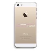 CaseCompany uw waarde daalt niet: iPhone 5 / 5S / SE Transparant Hoesje