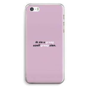 CaseCompany uzelf graag zien: iPhone 5 / 5S / SE Transparant Hoesje