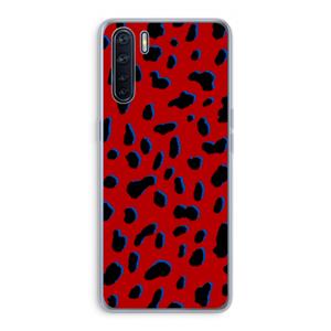 CaseCompany Red Leopard: Oppo A91 Transparant Hoesje