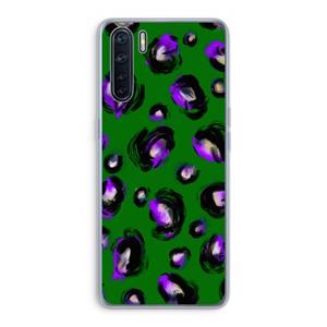 CaseCompany Green Cheetah: Oppo A91 Transparant Hoesje