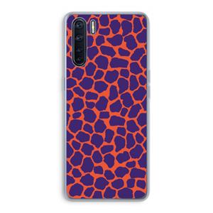 CaseCompany Purple Giraffe: Oppo A91 Transparant Hoesje
