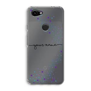 CaseCompany Sterren: Google Pixel 3a Transparant Hoesje