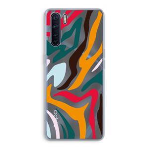 CaseCompany Colored Zebra: Oppo A91 Transparant Hoesje