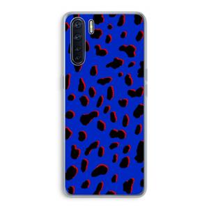 CaseCompany Blue Leopard: Oppo A91 Transparant Hoesje