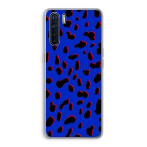 CaseCompany Blue Leopard: Oppo A91 Transparant Hoesje