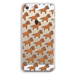 CaseCompany Pony: iPhone 5 / 5S / SE Transparant Hoesje