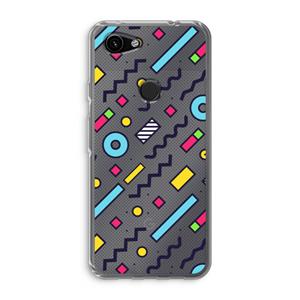 CaseCompany 8-bit N°8: Google Pixel 3a Transparant Hoesje