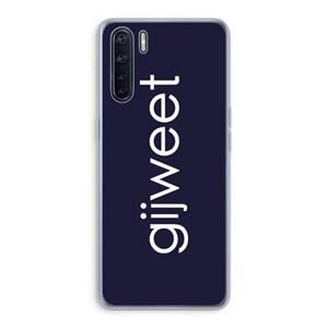 CaseCompany Gijweet: Oppo A91 Transparant Hoesje