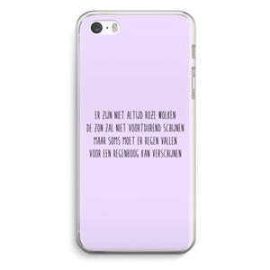 CaseCompany Regenboog: iPhone 5 / 5S / SE Transparant Hoesje