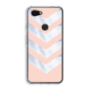 CaseCompany Marmeren pijlen: Google Pixel 3a Transparant Hoesje