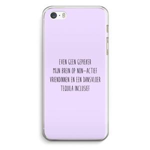 CaseCompany Tequila: iPhone 5 / 5S / SE Transparant Hoesje