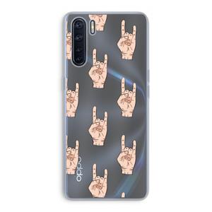 CaseCompany Rock: Oppo A91 Transparant Hoesje