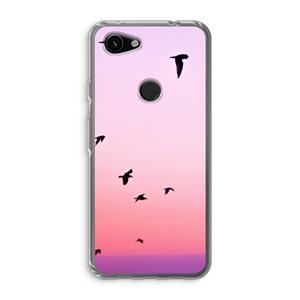 CaseCompany Fly away: Google Pixel 3a Transparant Hoesje