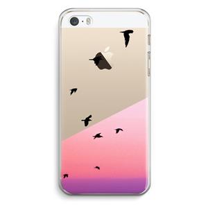 CaseCompany Fly away: iPhone 5 / 5S / SE Transparant Hoesje