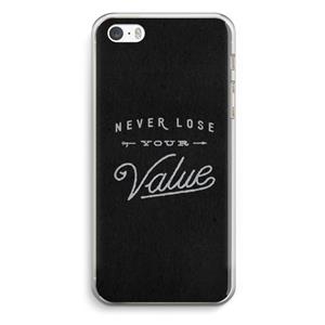 CaseCompany Never lose your value: iPhone 5 / 5S / SE Transparant Hoesje