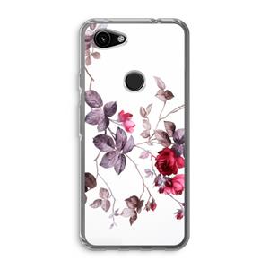 CaseCompany Mooie bloemen: Google Pixel 3a Transparant Hoesje