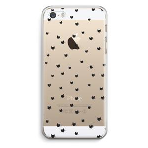 CaseCompany Kleine kattenkopjes: iPhone 5 / 5S / SE Transparant Hoesje