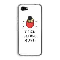 CaseCompany Fries before guys: Google Pixel 3a Transparant Hoesje