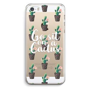 CaseCompany Cactus quote: iPhone 5 / 5S / SE Transparant Hoesje