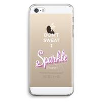 CaseCompany Sparkle quote: iPhone 5 / 5S / SE Transparant Hoesje