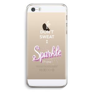 CaseCompany Sparkle quote: iPhone 5 / 5S / SE Transparant Hoesje