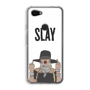 CaseCompany Slay All Day: Google Pixel 3a Transparant Hoesje