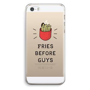 CaseCompany Fries before guys: iPhone 5 / 5S / SE Transparant Hoesje