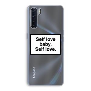 CaseCompany Self love: Oppo A91 Transparant Hoesje
