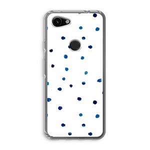 CaseCompany Blauwe stippen: Google Pixel 3a Transparant Hoesje