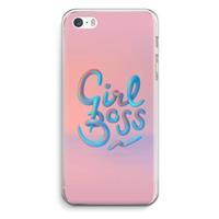 CaseCompany Girl boss: iPhone 5 / 5S / SE Transparant Hoesje