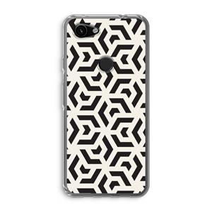 CaseCompany Crazy pattern: Google Pixel 3a Transparant Hoesje