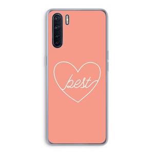 CaseCompany Best heart: Oppo A91 Transparant Hoesje