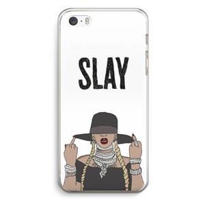 CaseCompany Slay All Day: iPhone 5 / 5S / SE Transparant Hoesje