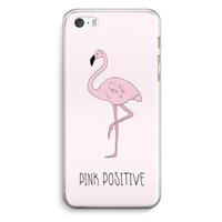 CaseCompany Pink positive: iPhone 5 / 5S / SE Transparant Hoesje