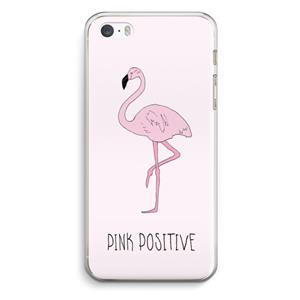 CaseCompany Pink positive: iPhone 5 / 5S / SE Transparant Hoesje