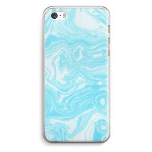 CaseCompany Waterverf blauw: iPhone 5 / 5S / SE Transparant Hoesje