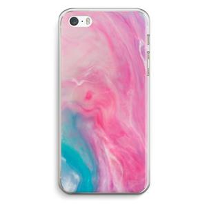 CaseCompany Roze explosie: iPhone 5 / 5S / SE Transparant Hoesje