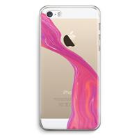 CaseCompany Paarse stroom: iPhone 5 / 5S / SE Transparant Hoesje