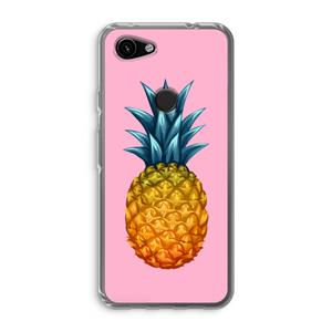 CaseCompany Grote ananas: Google Pixel 3a Transparant Hoesje