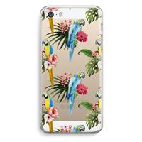 CaseCompany Kleurrijke papegaaien: iPhone 5 / 5S / SE Transparant Hoesje