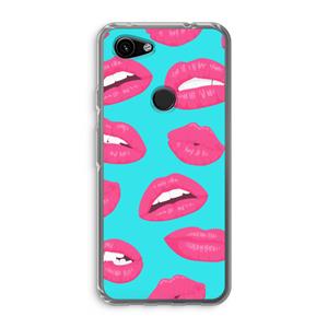 CaseCompany Bite my lip: Google Pixel 3a Transparant Hoesje