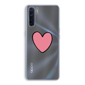 CaseCompany Hartje: Oppo A91 Transparant Hoesje