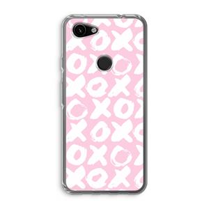 CaseCompany XOXO: Google Pixel 3a Transparant Hoesje