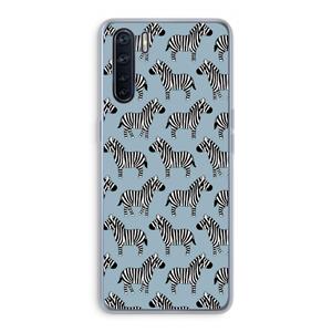 CaseCompany Zebra: Oppo A91 Transparant Hoesje